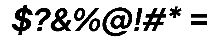 LadnaFaux SemiBoldItalic Font OTHER CHARS