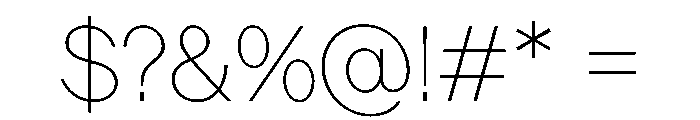 LadnaFaux Thin Font OTHER CHARS