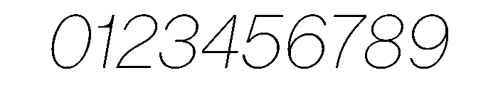 LadnaFaux ThinItalic Font OTHER CHARS