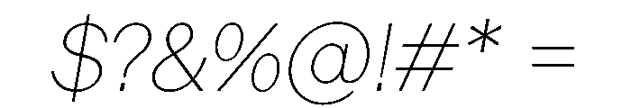 LadnaFaux ThinItalic Font OTHER CHARS