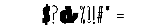 Lamina BT Black Condensed Font OTHER CHARS
