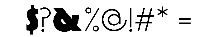 Lamina BT Black Extended Font OTHER CHARS