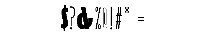 Lamina BT Bold Condensed Font OTHER CHARS