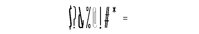 Lamina BT Extra Light Condensed Font OTHER CHARS