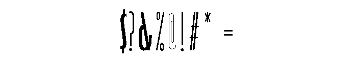 Lamina BT Light Condensed Font OTHER CHARS