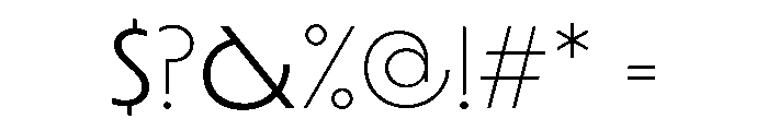Lamina BT Light Extended Font OTHER CHARS