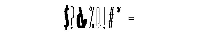 Lamina BT Regular Condensed Font OTHER CHARS