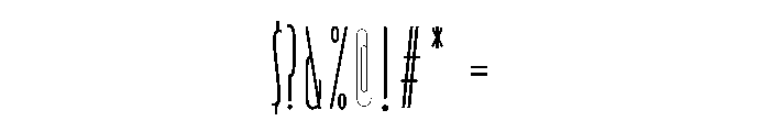 Lamina BT Thin Condensed Font OTHER CHARS
