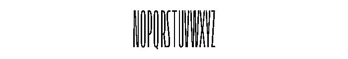 Lamina BT Thin Condensed Font LOWERCASE