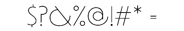 Lamina BT Thin Extended Font OTHER CHARS