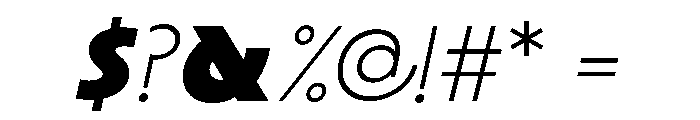 LaminaBT Black Slanted Font OTHER CHARS