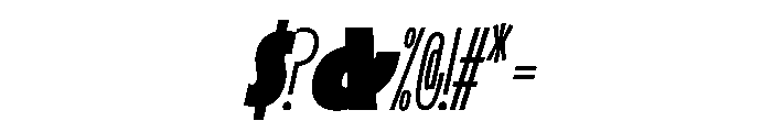 LaminaBT BlackCondensedSlanted Instance Font OTHER CHARS