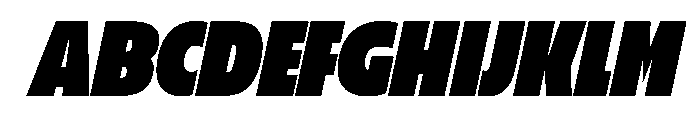 LaminaBT BlackCondensedSlanted Instance Font UPPERCASE