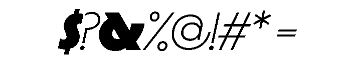 LaminaBT BlackExtendedSlanted Instance Font OTHER CHARS