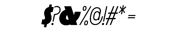 LaminaBT BlackSlanted Instance Font OTHER CHARS