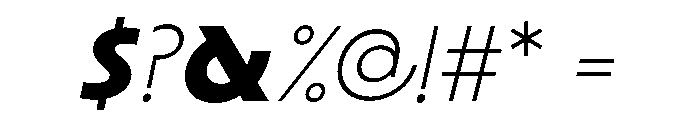 LaminaBT Bold Slanted Font OTHER CHARS