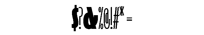 LaminaBT BoldCondensed Instance Font OTHER CHARS