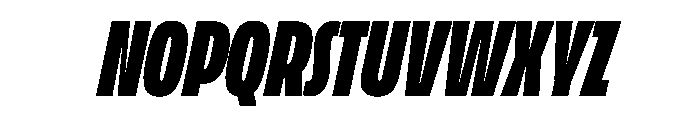 LaminaBT BoldCondensedSlanted Instance Font UPPERCASE