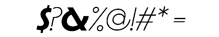 LaminaBT BoldExtendedSlanted Instance Font OTHER CHARS