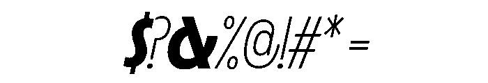 LaminaBT BoldSlanted Instance Font OTHER CHARS