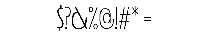 LaminaBT ExtraLight Instance Font OTHER CHARS