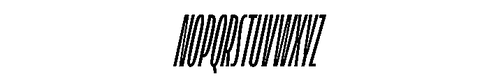 LaminaBT ExtraLightCondensedSlanted Instance Font UPPERCASE