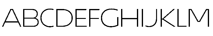 LaminaBT ExtraLightExtended Instance Font UPPERCASE