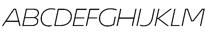 LaminaBT ExtraLightExtendedSlanted Instance FONT