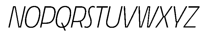 LaminaBT ExtraLightSlanted Instance Font UPPERCASE