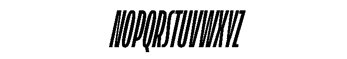 LaminaBT LightCondensedSlanted Instance Font LOWERCASE