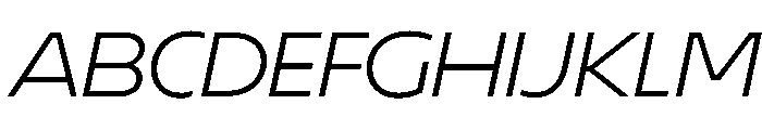 LaminaBT LightExtendedSlanted Instance FONT