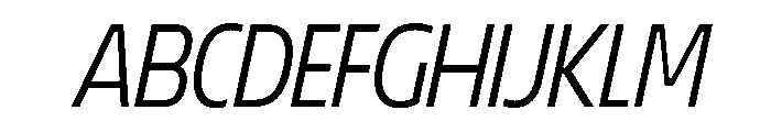 LaminaBT LightSlanted Instance Font UPPERCASE