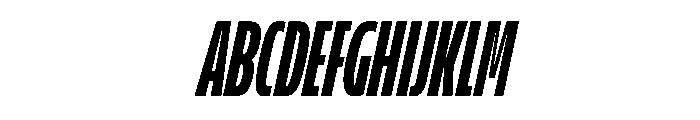 LaminaBT RegularCondensedSlanted Instance Font UPPERCASE