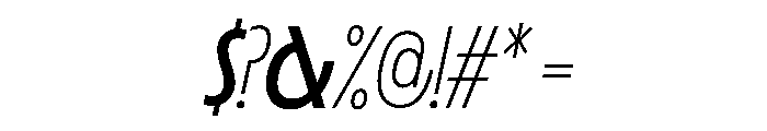 LaminaBT RegularSlanted Instance Font OTHER CHARS
