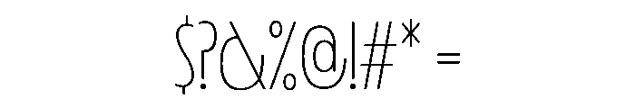 LaminaBT Thin Instance Font OTHER CHARS