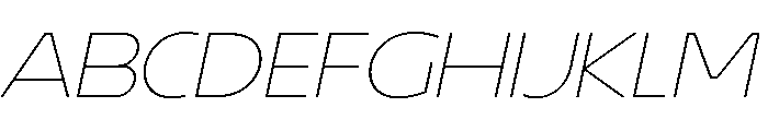 LaminaBT Thin Slanted Font UPPERCASE
