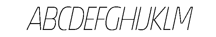 LaminaBT ThinSlanted Instance Font UPPERCASE
