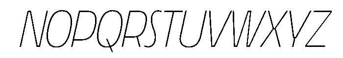 LaminaBT ThinSlanted Instance Font LOWERCASE