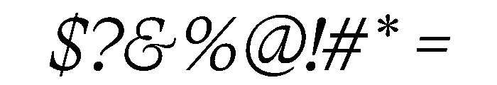 LanterneTrial LightItalic Font OTHER CHARS