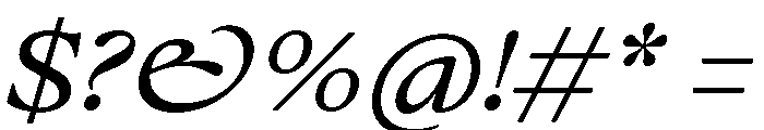Large RegularItalic Font OTHER CHARS