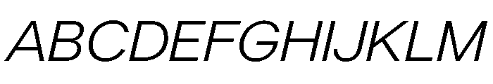 Lars LightExtendedItalic Font UPPERCASE