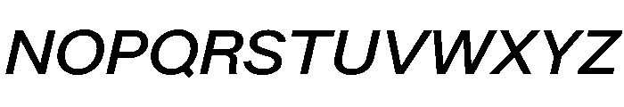 Lars MediumExtendedItalic Font UPPERCASE