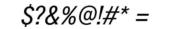 Lars RegularCondensedItalic Font OTHER CHARS