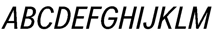 Lars RegularCondensedItalic Font UPPERCASE