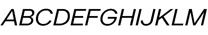 Lars RegularExtendedItalic Font UPPERCASE