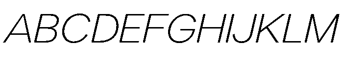 Lars ThinExtendedItalic Font UPPERCASE