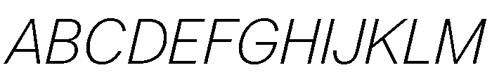 Lars ThinItalic Font UPPERCASE