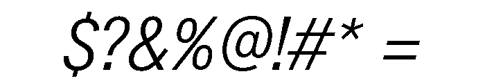LarsCyrillic LightCondensedItalic Font OTHER CHARS
