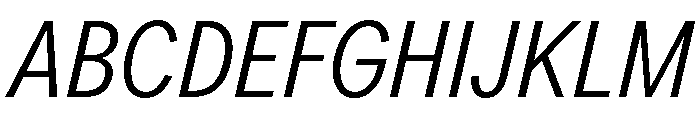 LarsCyrillic LightCondensedItalic Font UPPERCASE
