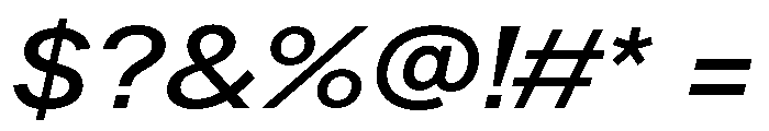 LarsCyrillic MediumExtendedItalic Font OTHER CHARS